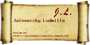 Jaloveczky Ludmilla névjegykártya